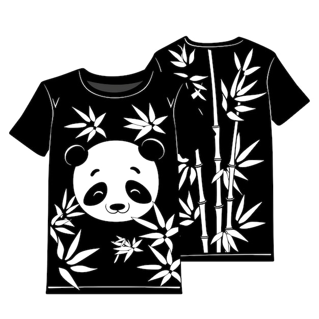 un orso panda che indossa una camicia che dice panda