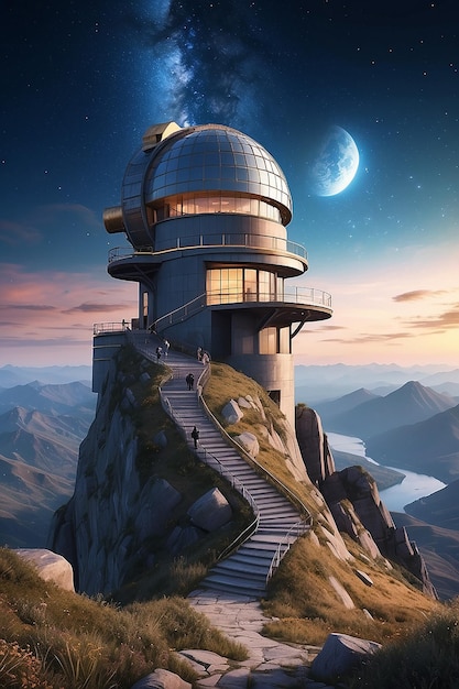Un osservatorio celeste appollaiato in cima a una montagna che cattura le meraviglie del cosmo