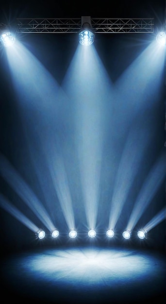 un palco con una luce su di esso