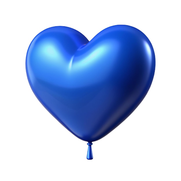 un palloncino di cuore blu