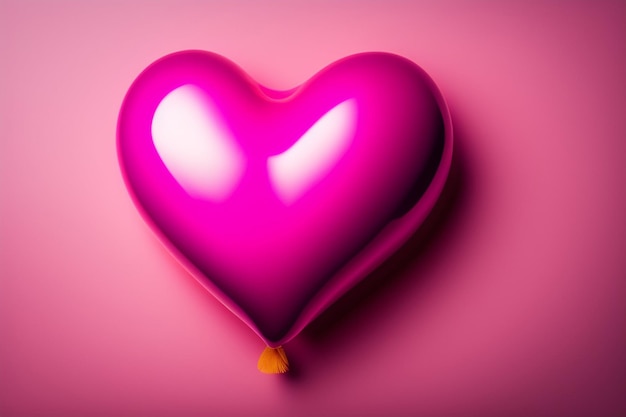 Un palloncino rosa con sopra la scritta love