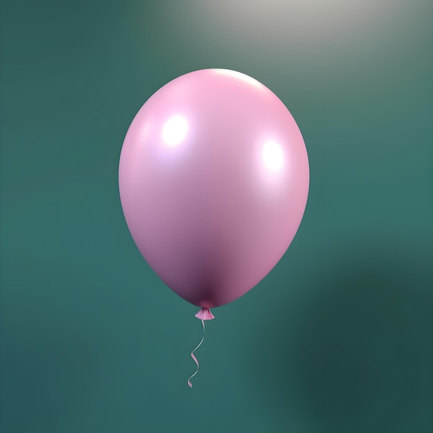 Un palloncino rosa con un filo