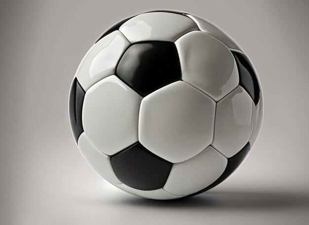 Un pallone da calcio bianco e nero con i colori bianco e nero.