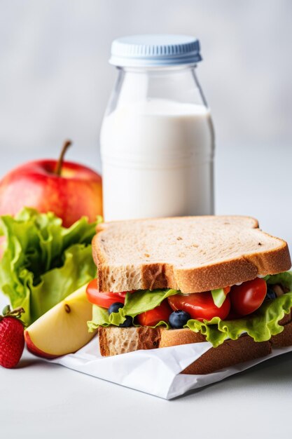 un panino e un barattolo di crema spalmabile