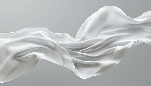 Un panno bianco su uno sfondo grigio