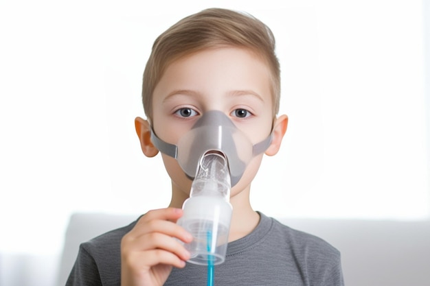 Un pediatra diagnostica una malattia polmonare e fornisce un trattamento Respira la medicina