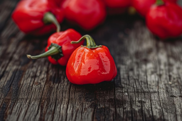 un peperoncino rosso con un gambo verde