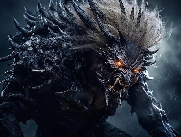 Un personaggio con una faccia di mostro nel gioco The Witcher 3.