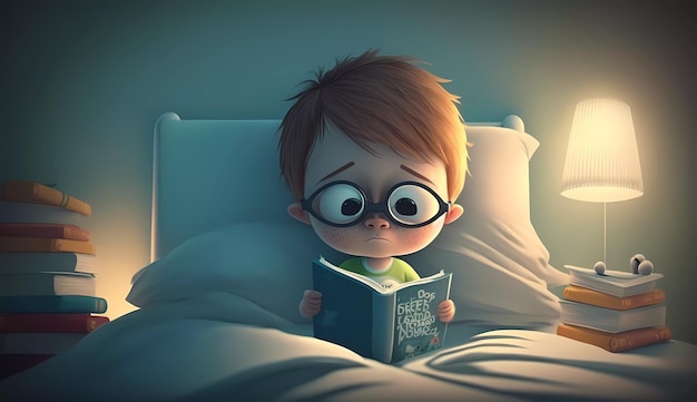 Un personaggio dei cartoni animati che legge un libro intitolato "La vita segreta di Cristo"