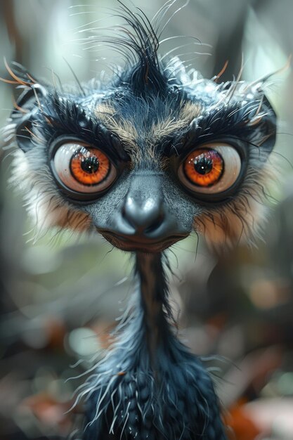 Un personaggio dei cartoni animati di un lemure in 3D
