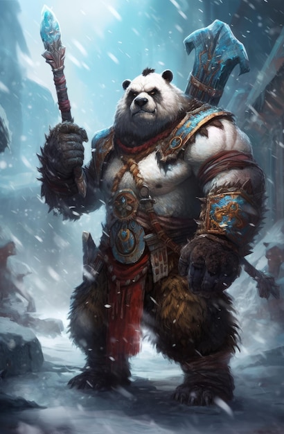 Un personaggio del gioco panda.