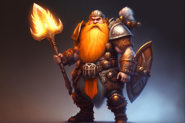 Un personaggio del gioco Viking con una grande ascia in mano.