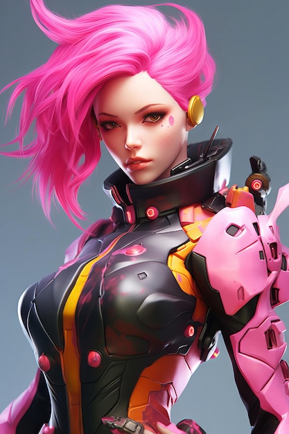 Un personaggio del personaggio del gioco del gioco rosa