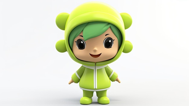Un personaggio della nuova serie indossa una felpa con cappuccio verde e ha un cappuccio con su scritto "la parola".