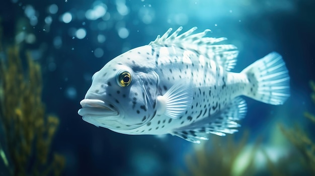 Un pesce con macchie bianche Generative AI Art