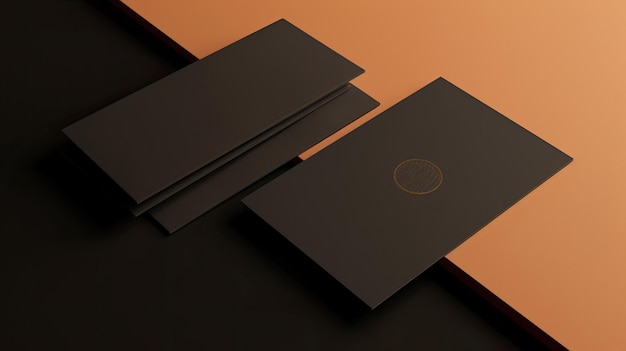 Un pezzo di carta nera con sopra un logo