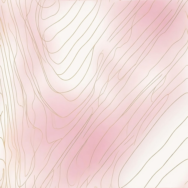 Un pezzo di carta rosa e bianco con linee dorate di sfondo sfumato pastello in marmo rosa