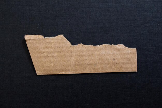 Un pezzo di cartone marrone con un bordo strappato che dice "la parola" sopra "