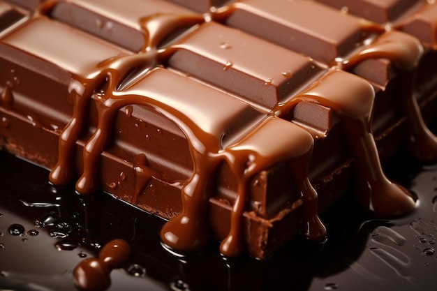 Un pezzo di cioccolato con sopra la parola cioccolato