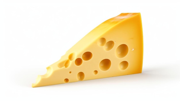 un pezzo di formaggio con i buchi sopra