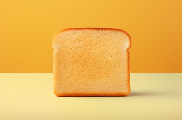 Un pezzo di toast minimalista.