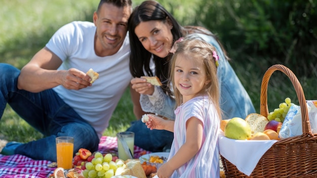 Un piacevole picnic in famiglia