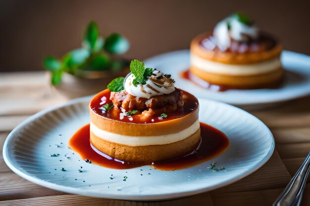 un piatto di cibo che è su un tavolo