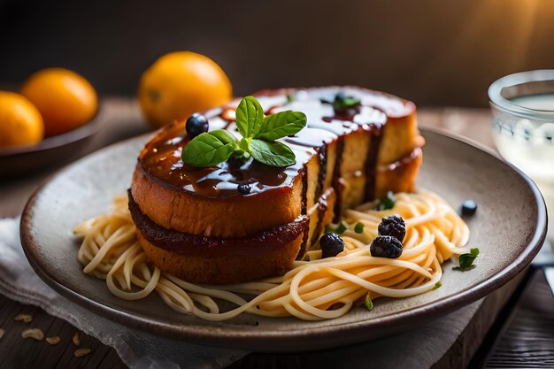 un piatto di cibo con la parola cibo sopra