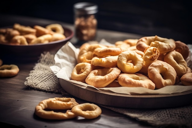 Un piatto di cibo con sopra una ciotola di cibo