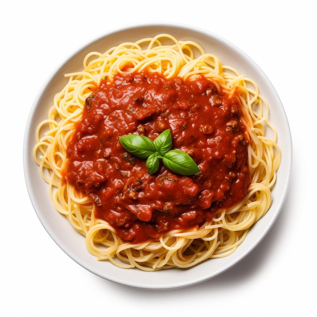 Un piatto di deliziosi spaghetti