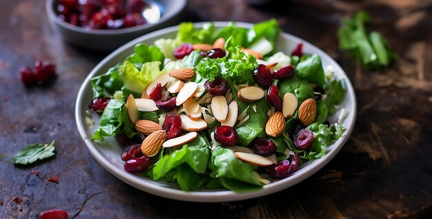 un piatto di insalata con mirtilli