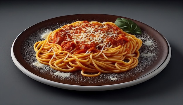 Un piatto di spaghetti al sugo di pomodoro