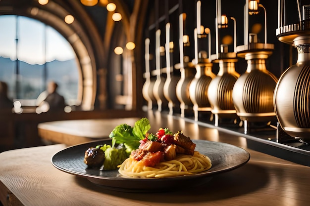 Un piatto di spaghetti con sugo di pomodoro e pomodoro.