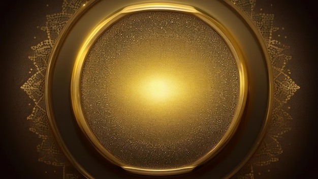 Un piatto giallo con un cerchio chiaro al centro.