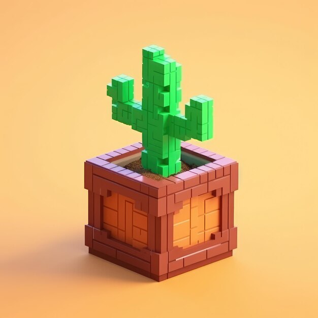 Un piccolo cactus in un piccolo vaso