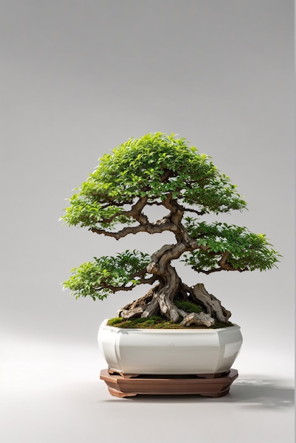 Un Piccolo Sfondo Perfetto Bonsai Isolato