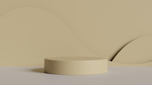 un piedistallo bianco su uno sfondo beige