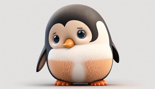 Un pinguino con una faccia triste