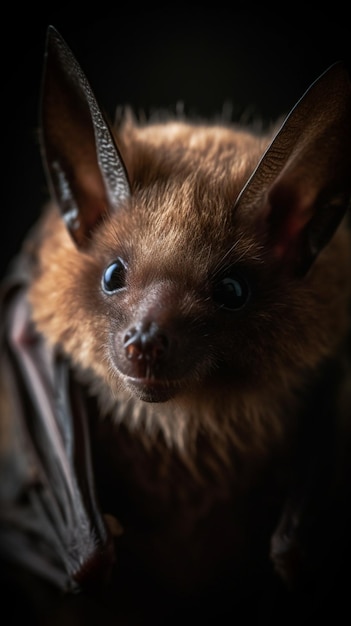 Un pipistrello con sopra la parola pipistrello