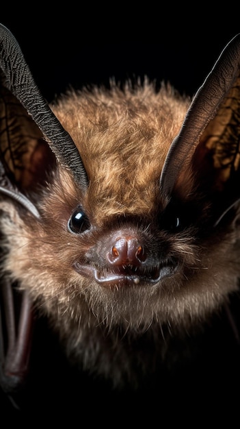 Un pipistrello con un grande naso e grandi occhi