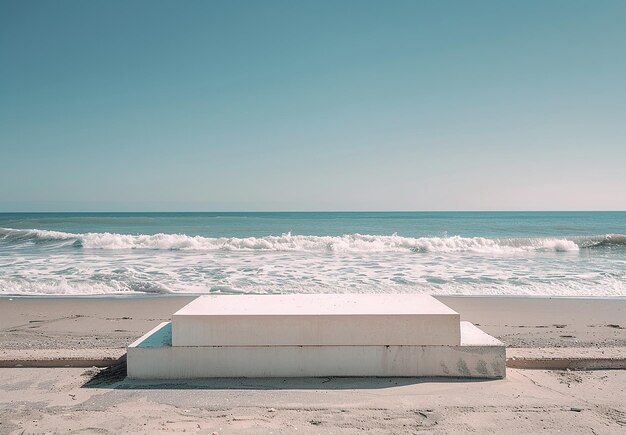 un podio sulla spiaggia