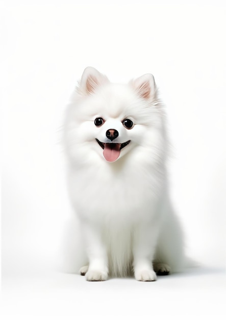 un pomeraniano bianco