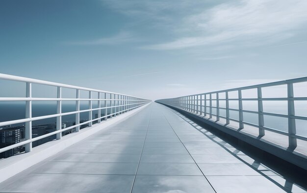 Un ponte con un cielo blu e nuvole