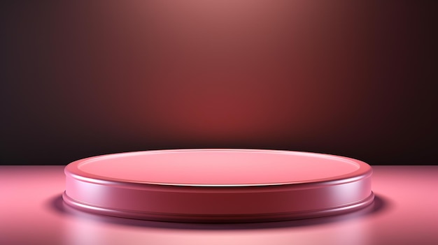 Un posacenere di vetro rosa con uno sfondo rosso.