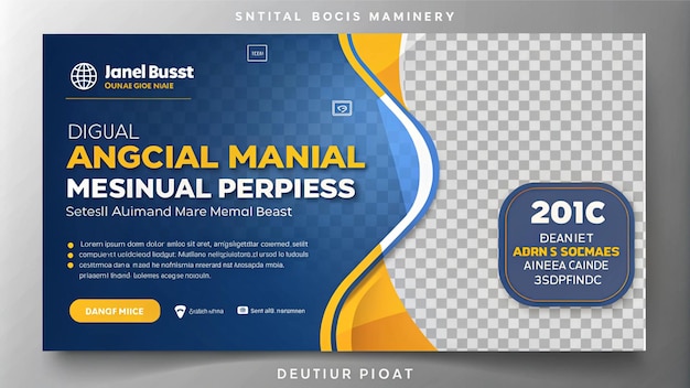 un poster blu e giallo per una persona speciale