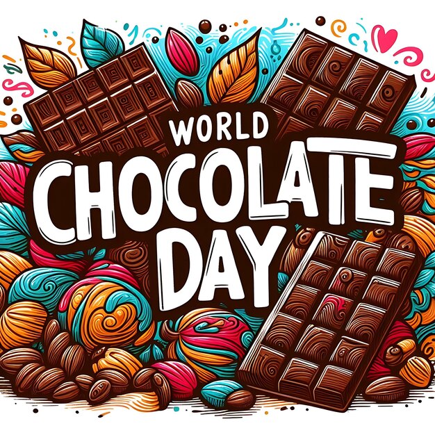 un poster che dice il giorno mondiale del cioccolato