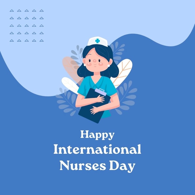 un poster che dice la giornata internazionale delle infermiere in medico internazionale