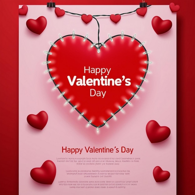 un poster con un cuore rosso che dice " Buon Valentino "