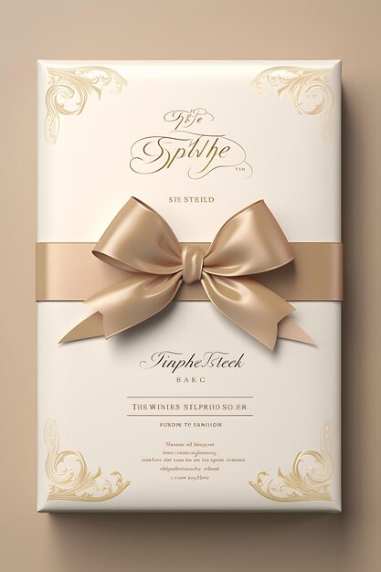 Un poster di un'elegante confezione regalo avvolta in sofisticate scatole regalo dal design creativo