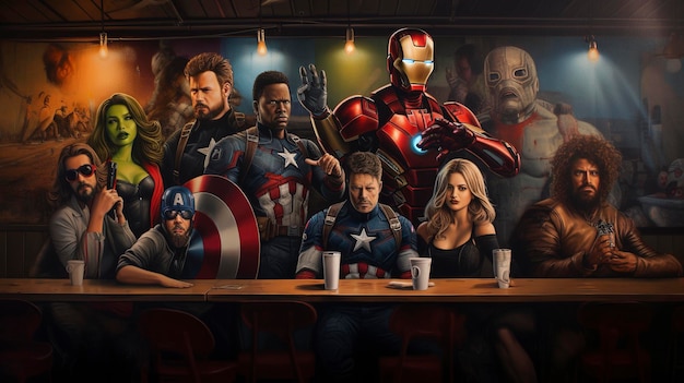 un poster di un film intitolato The Avengers